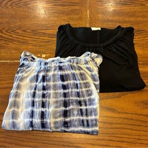 Simple Suzanne Betro Womens Dress Sleeveless Gathered Neck Knee Black Size Large